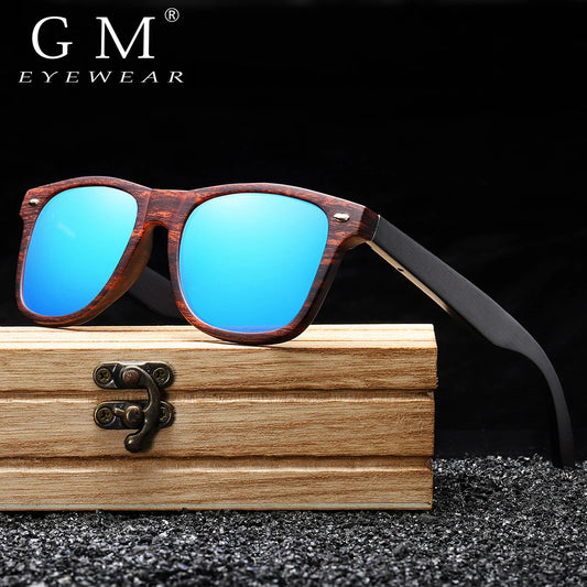 GM gafas de sol de madera Natural hechas a mano, UV400