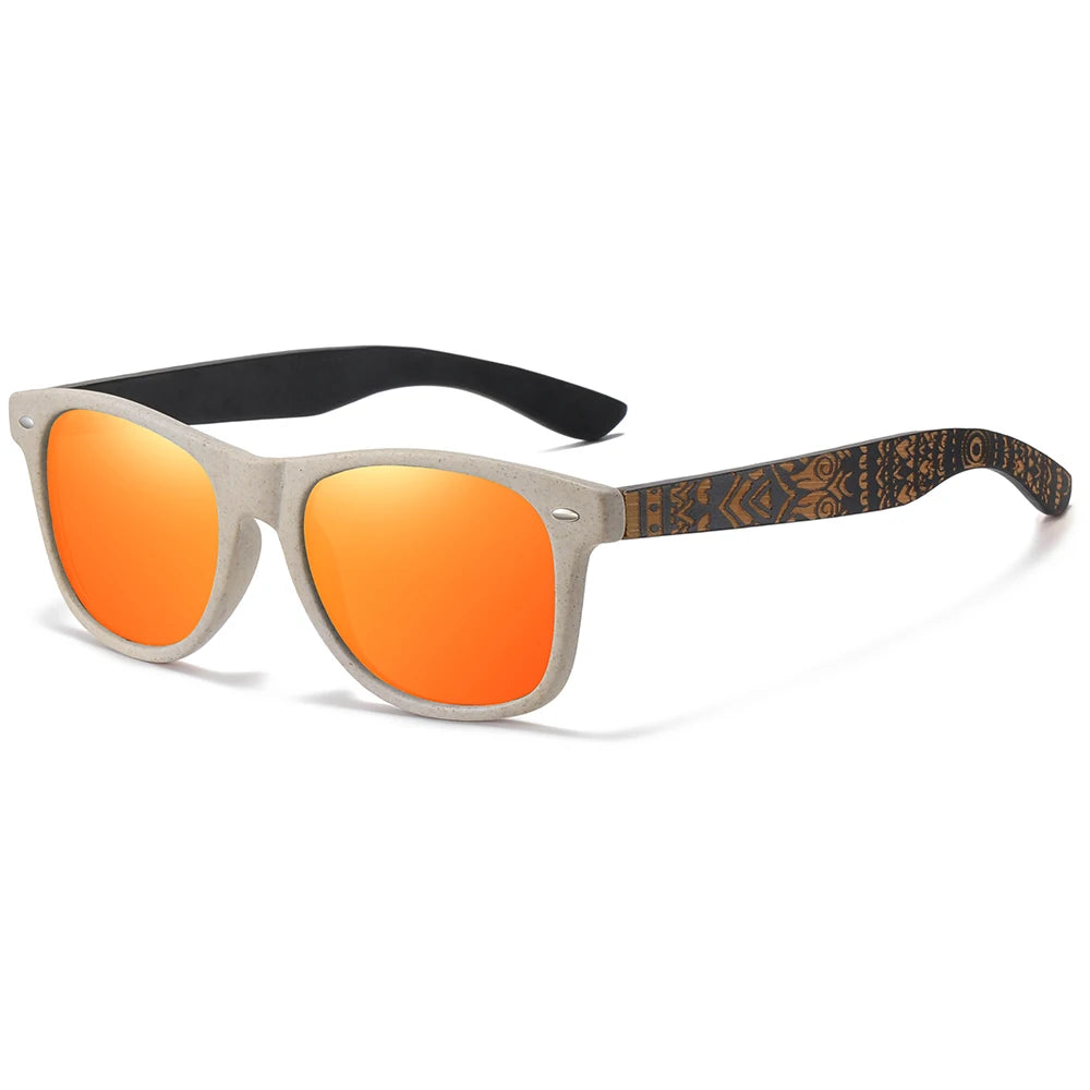 Gafas de sol de madera de bambú Natural GM, hecho a mano con caja de regalo