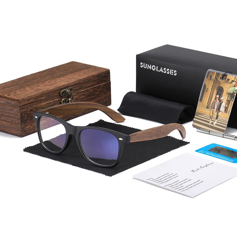 GM gafas de sol de madera de nogal hechas a mano, polarizadas, UV400
