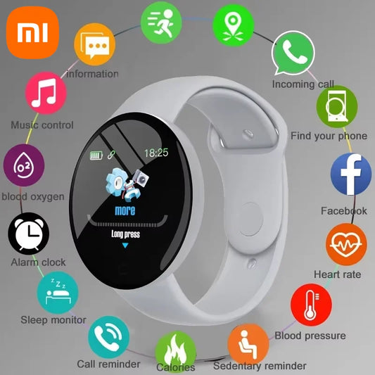 Reloj inteligente Xiaomi D18, pantalla Circular a Color, múltiples modos deportivos, recordatorio de información de llamadas, toma de fotos y música