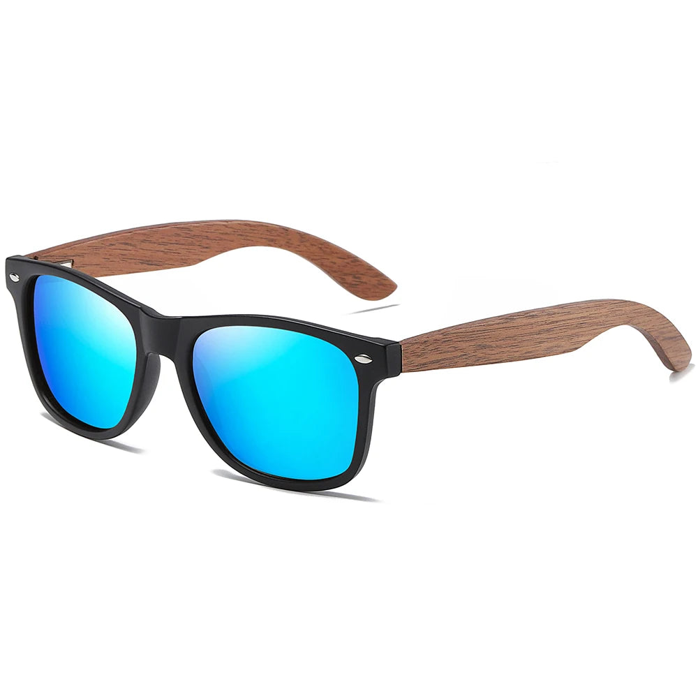 GM gafas de sol de madera de nogal hechas a mano, polarizadas, UV400