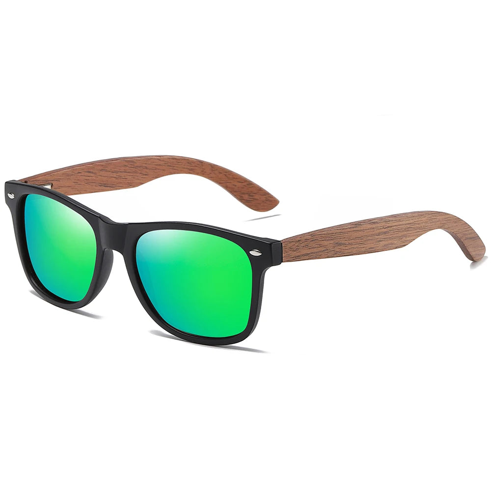 GM gafas de sol de madera de nogal hechas a mano, polarizadas, UV400