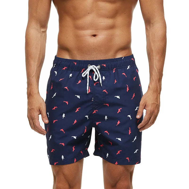 pantalones cortos estampado de playa