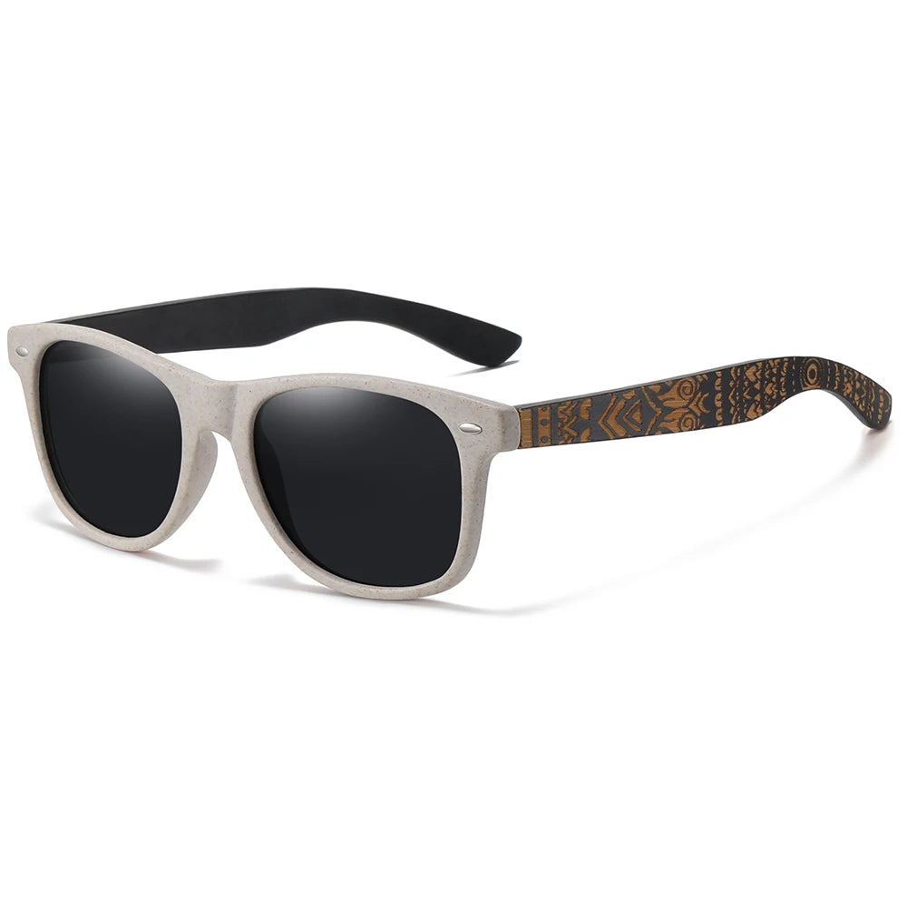 Gafas de sol de madera de bambú Natural GM, hecho a mano con caja de regalo