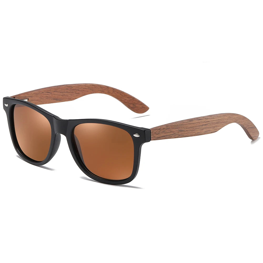 GM gafas de sol de madera de nogal hechas a mano, polarizadas, UV400