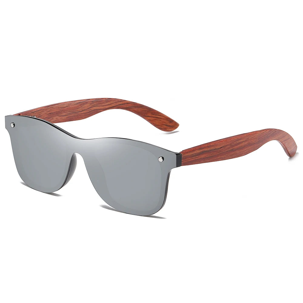 GM gafas de sol polarizadas de madera roja