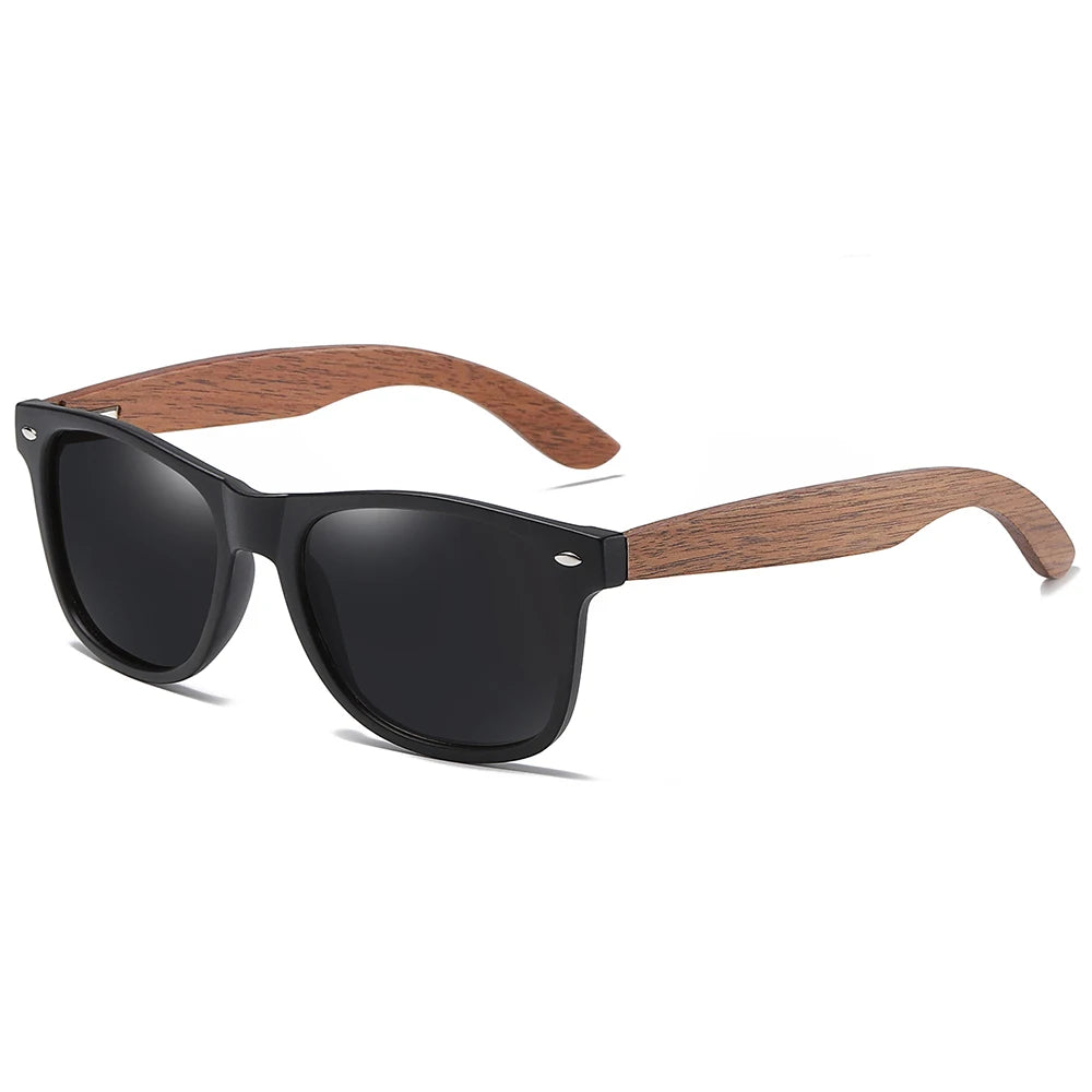 GM gafas de sol de madera de nogal hechas a mano, polarizadas, UV400