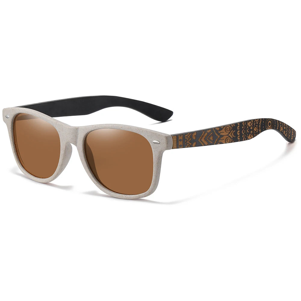 Gafas de sol de madera de bambú Natural GM, hecho a mano con caja de regalo
