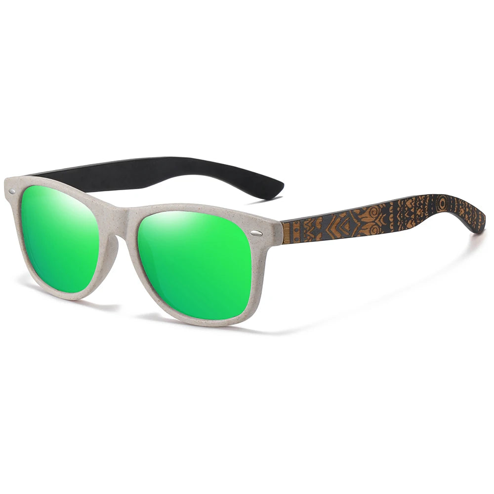 Gafas de sol de madera de bambú Natural GM, hecho a mano con caja de regalo