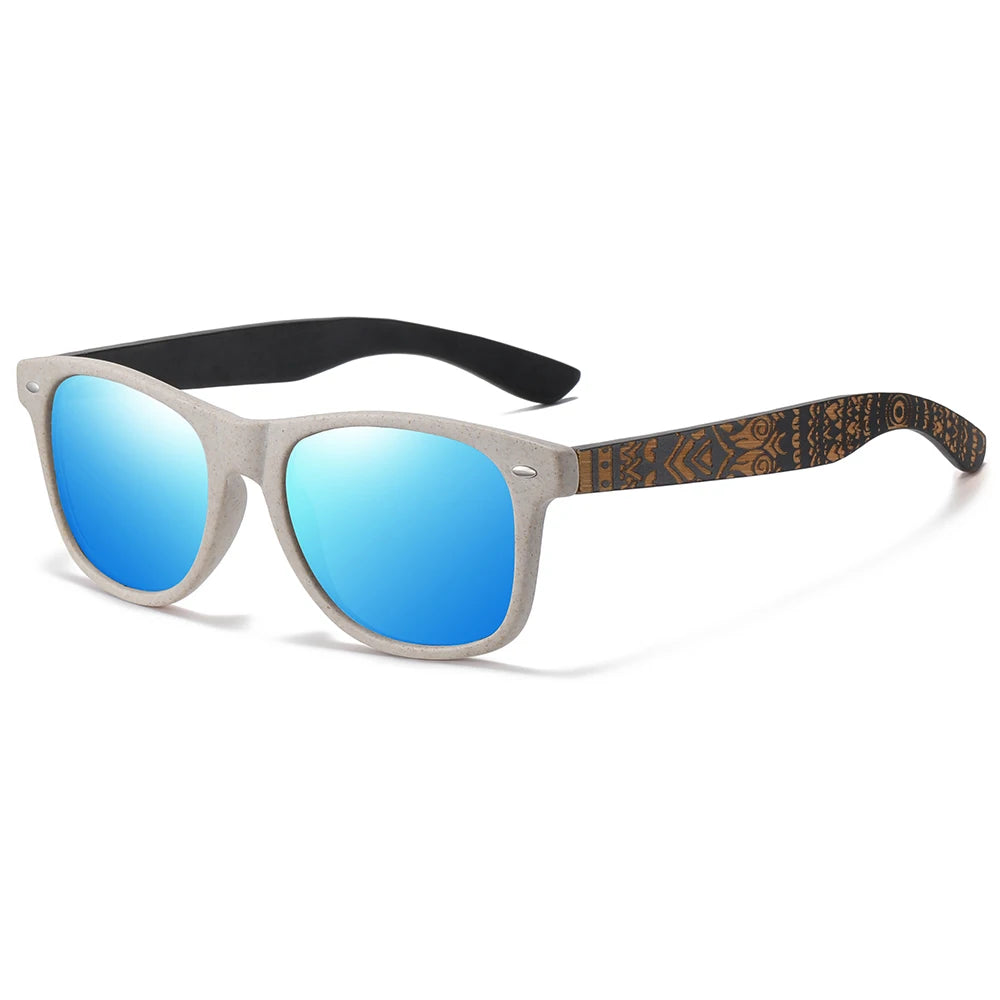 Gafas de sol de madera de bambú Natural GM, hecho a mano con caja de regalo
