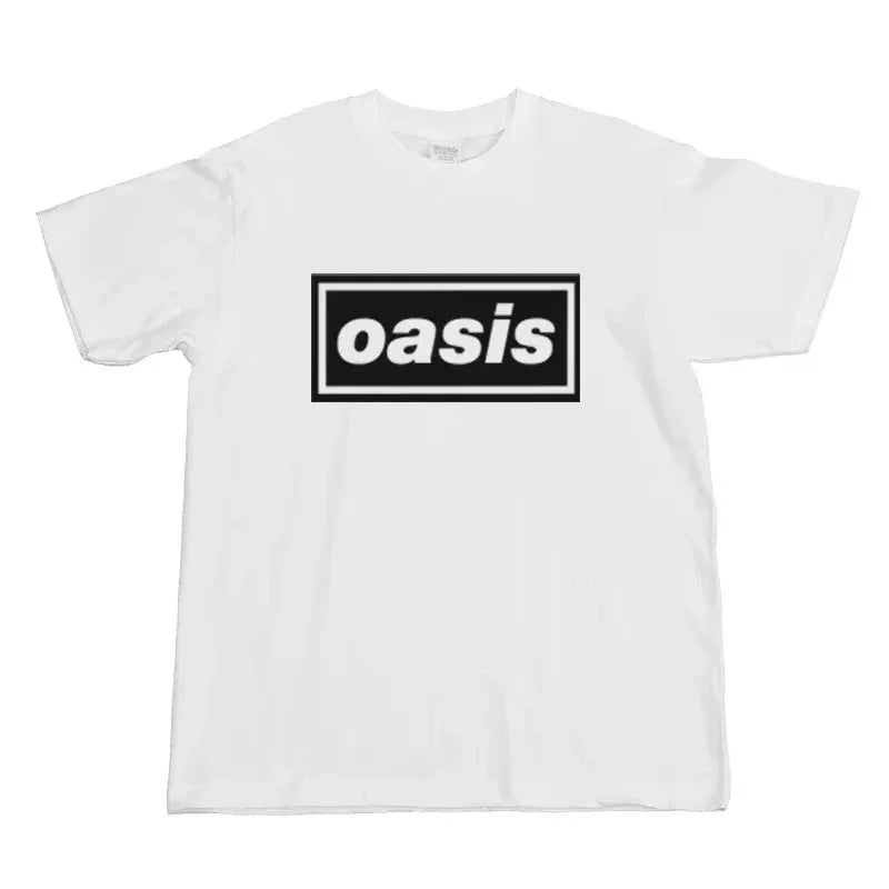 Camisetas Oasis: rock británico vintage para hombres y mujeres.