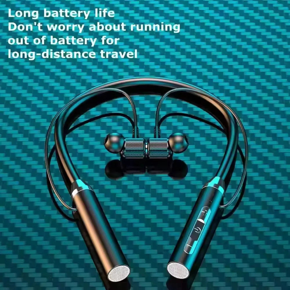 Auriculares inalámbricos con Bluetooth, con banda para el cuello, ideales para videojuegos, magnéticos impermeables con pantalla LED